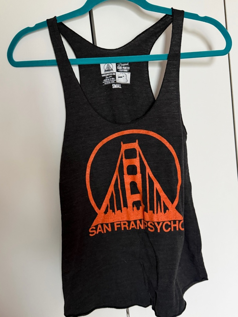 San Fran Psycho Graphic Tank Top - Black & Orange